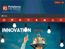 Tablet Screenshot of petalumacityschools.org